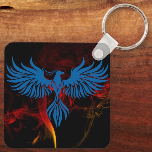 Blue Phoenix Sleutelhanger (Achterkant)