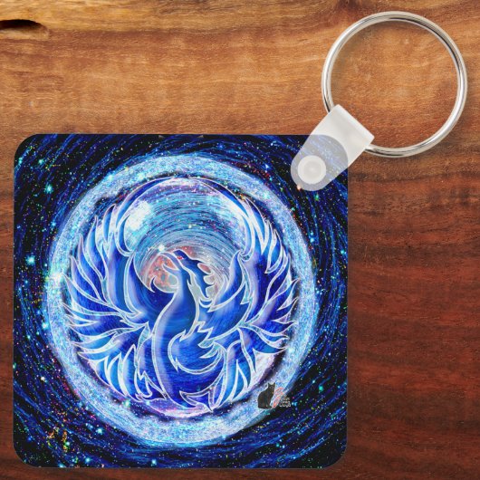 Blue Phoenix Sleutelhanger (Achterkant)