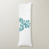 Blue Phoenix stijgt op wit Lichaamskussen (Voorkant Verticaal)