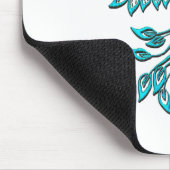 Blue Phoenix stijgt op wit Muismat (Hoek)
