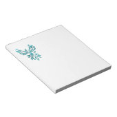 Blue Phoenix stijgt op wit Notitieblok (Schuin)