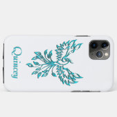 Blue Phoenix stijgt op wit persoonlijk Case-Mate iPhone Case (Achterkant (horizontaal))