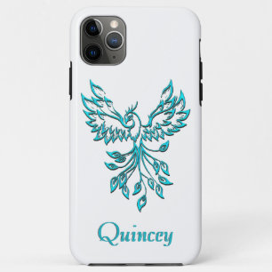 Blue Phoenix stijgt op wit persoonlijk Case-Mate iPhone Case