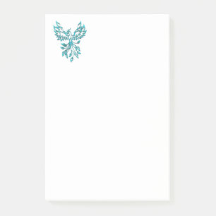 Blue Phoenix stijgt op wit Post-it® Notes