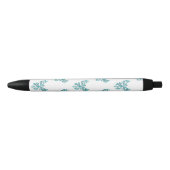 Blue Phoenix stijgt op wit Zwarte Inkt Pen (Voorkant)