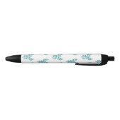 Blue Phoenix stijgt op wit Zwarte Inkt Pen (Bodem)