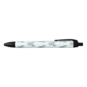 Blue Phoenix stijgt op wit Zwarte Inkt Pen (Bovenkant)