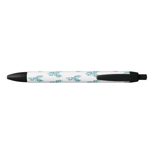 Blue Phoenix stijgt op wit Zwarte Inkt Pen (Achterkant)