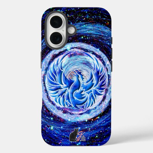 Blue Phoenix Stoere Hoesje-Mate iPhone Case (Achterkant)