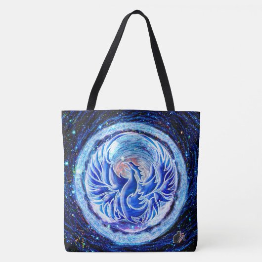 Blue Phoenix Tote Bag (Voorkant)