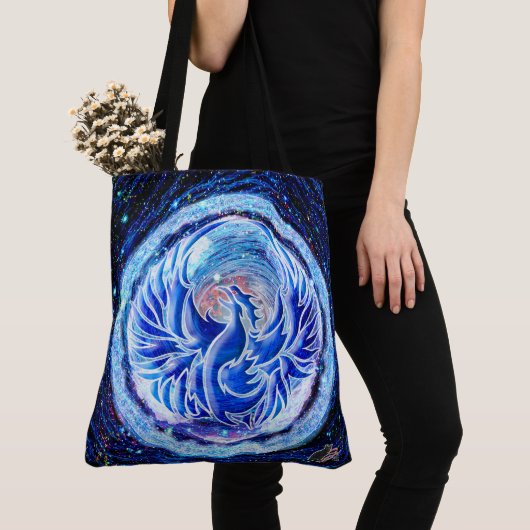 Blue Phoenix Tote Bag (Dichtbij)