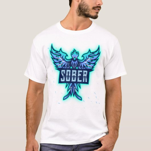 Blue Phoenix van Sobriety T-shirt (Voorkant)