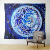 Blue Phoenix Wandkleed (In Situ (horizontaal))