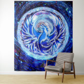 Blue Phoenix Wandkleed (In situ)