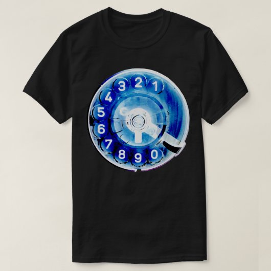 Blue Phone Dial T-shirt (Design voorkant)