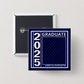 Blue Photo Afstuderen Button (Voorkant /achterkant)