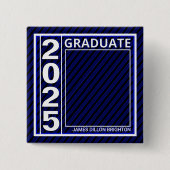 Blue Photo Afstuderen Button (Voorkant)