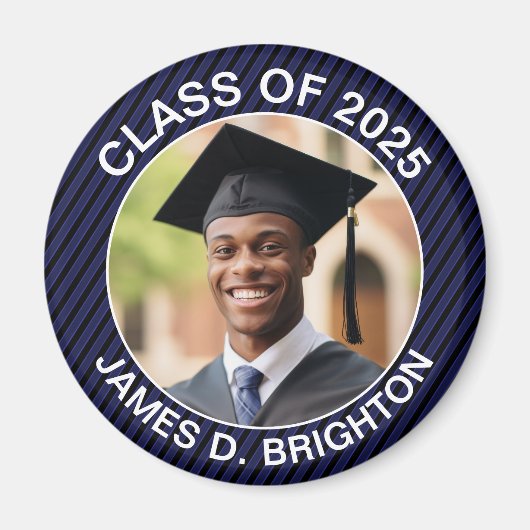 Blue Photo Afstuderen Magneet (Voorkant)