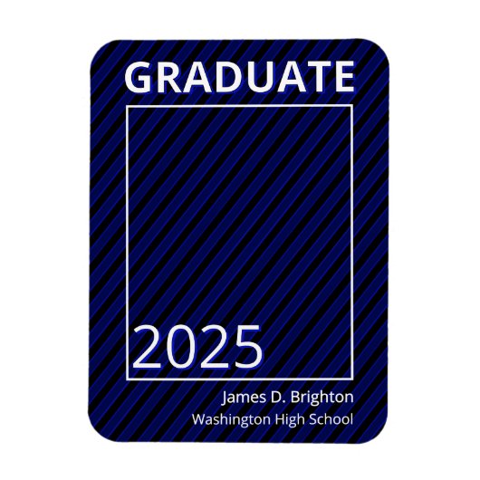 Blue Photo Afstuderen Magneet (Verticaal)