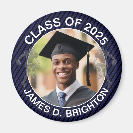 Blue Photo Afstuderen Magneet (Voorkant)