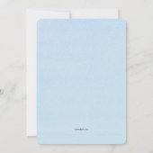 Blue Photo Birthday Party Invitations Kaart (Achterkant)