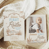 Blue Photo Boys eerste Rodeo 1e verjaardag Kaart