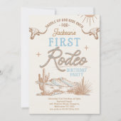 Blue Photo Boys eerste Rodeo 1e verjaardag Kaart (Voorkant)