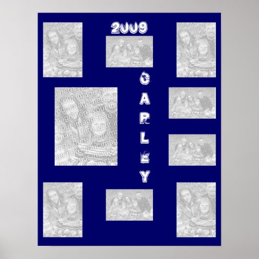 Blue Photo Collage 2009 Poster (Voorkant)