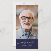 Blue Photo Cross Prayer Memorial Bladwijzer (Voorkant)