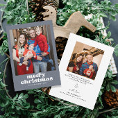 Blue Photo Familie Kerst Kaart