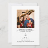 Blue Photo Familie Kerst Kaart (Achterkant)