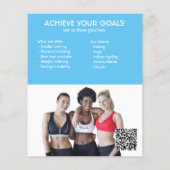 Blue Photo gym Personal trainer fiter Flyer (Achterkant)