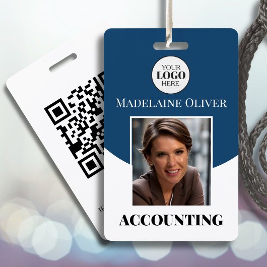 Blue Photo Logo Personeelsnaam Badge