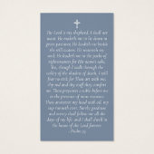 Blue Photo Memorial Prayer Kaart (Achterkant)