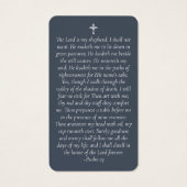 Blue Photo Memorial Prayer Kaart (Achterkant)