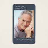 Blue Photo Memorial Prayer Kaart (Voorkant)