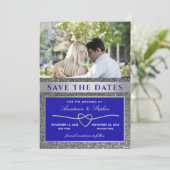 Blue Photo Wedding Save The Date (Staand voorkant)