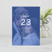 Blue Photo Wedding Seating Chart (Staand voorkant)