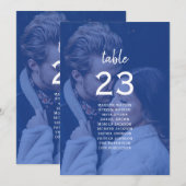 Blue Photo Wedding Seating Chart (Voorkant / Achterkant)