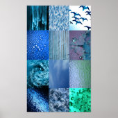 Blue Photography Collage Poster (Voorkant)