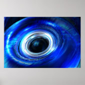 Blue Photon Wave Poster (Voorkant)