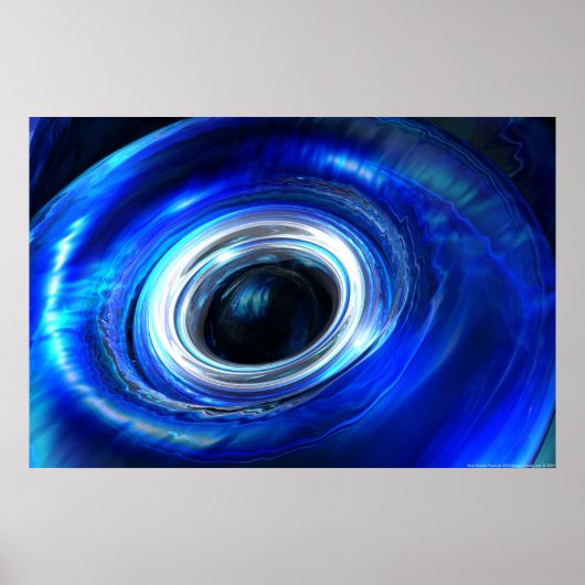 Blue Photon Wave Poster (Voorkant)