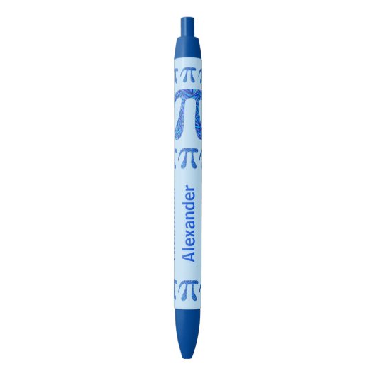 Blue Pi Symbol Wiskunde Geek Wiskunde Hoogleraar Blauwe Inkt Pen (Voorkant Verticaal)