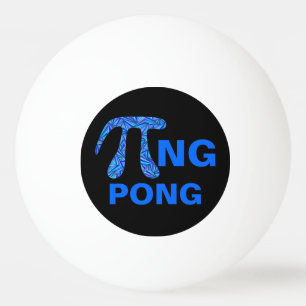Blue Pi Symbool Wiskunde Geek Funny Pi+ng Pong Des Pingpongbal
