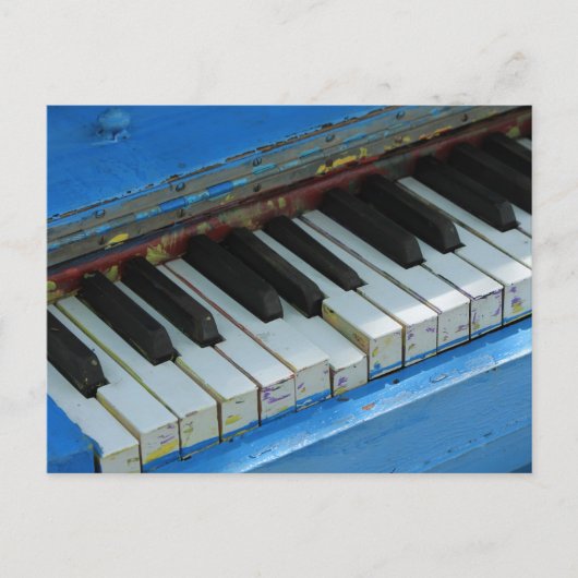 Blue Piano Briefkaart (Voorkant)