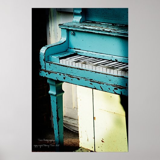 Blue Piano Poster (Voorkant)