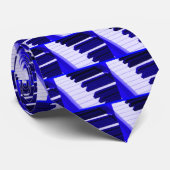 Blue Piano-toetsenbord Stropdas (Opgerold)