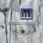 Blue Piano-toetsenbord Vierkante Button 5,1 Cm (In situ)