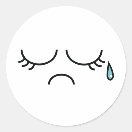 Blue Picadilly Ronde Sticker (Voorkant)