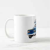 Blue Pick Up Camper Cartoon Koffiemok (Links)